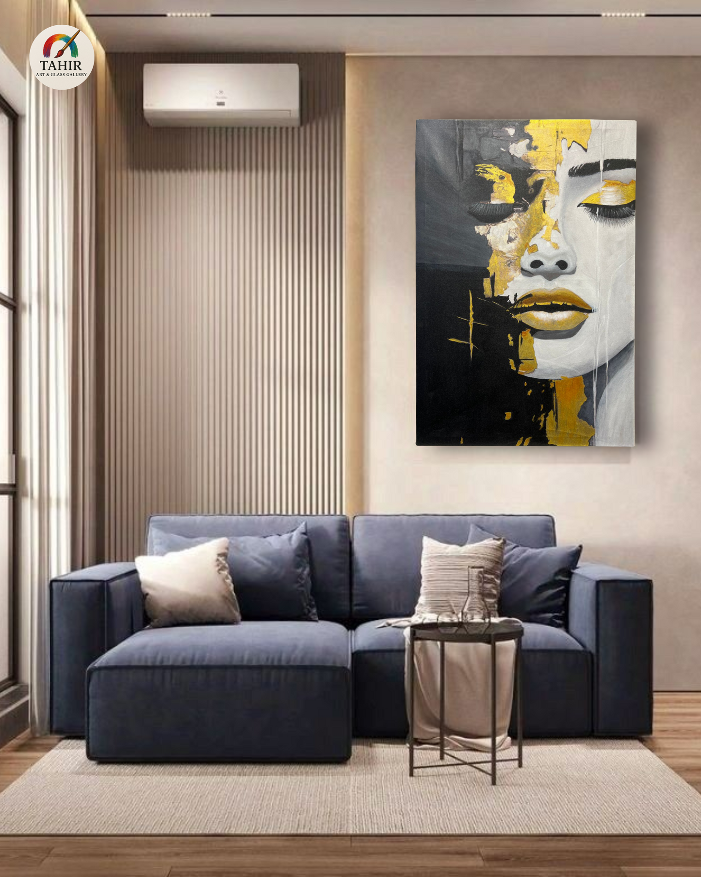 Modern Abstract Female Portrait – 24x36 Inches – Unframed Canvas oil Painting