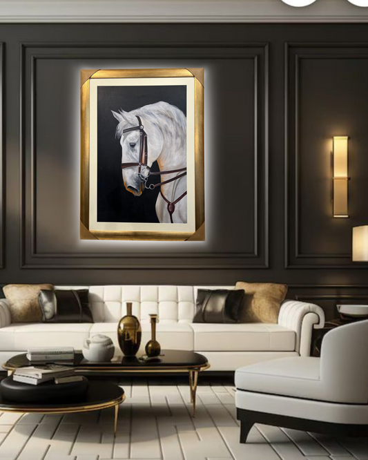 "The Regal Stride – Horse Oil Painting (30x42”)"