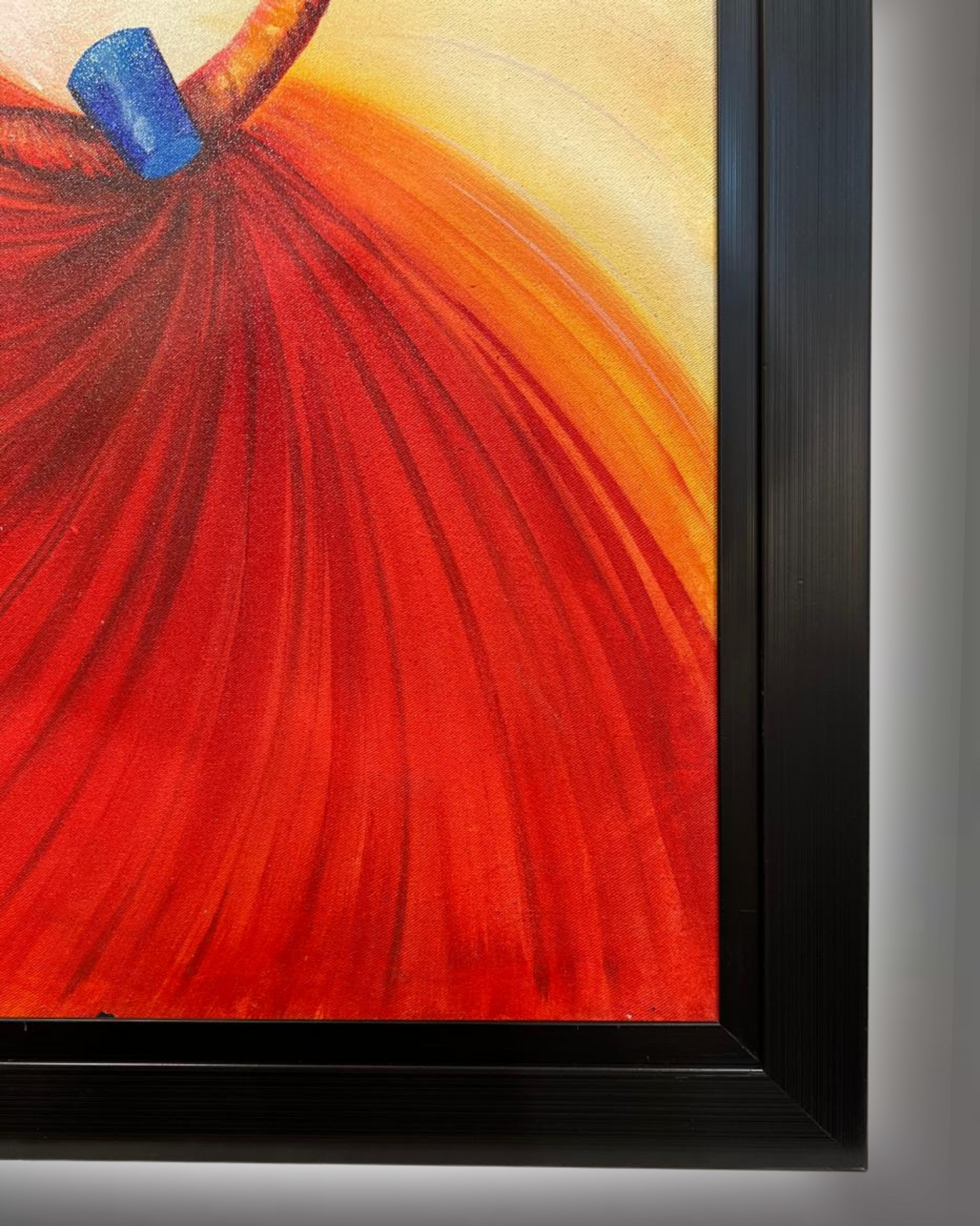 "Whirl of Devotion – Sufi Dervish Handmade Painting (30x42”)