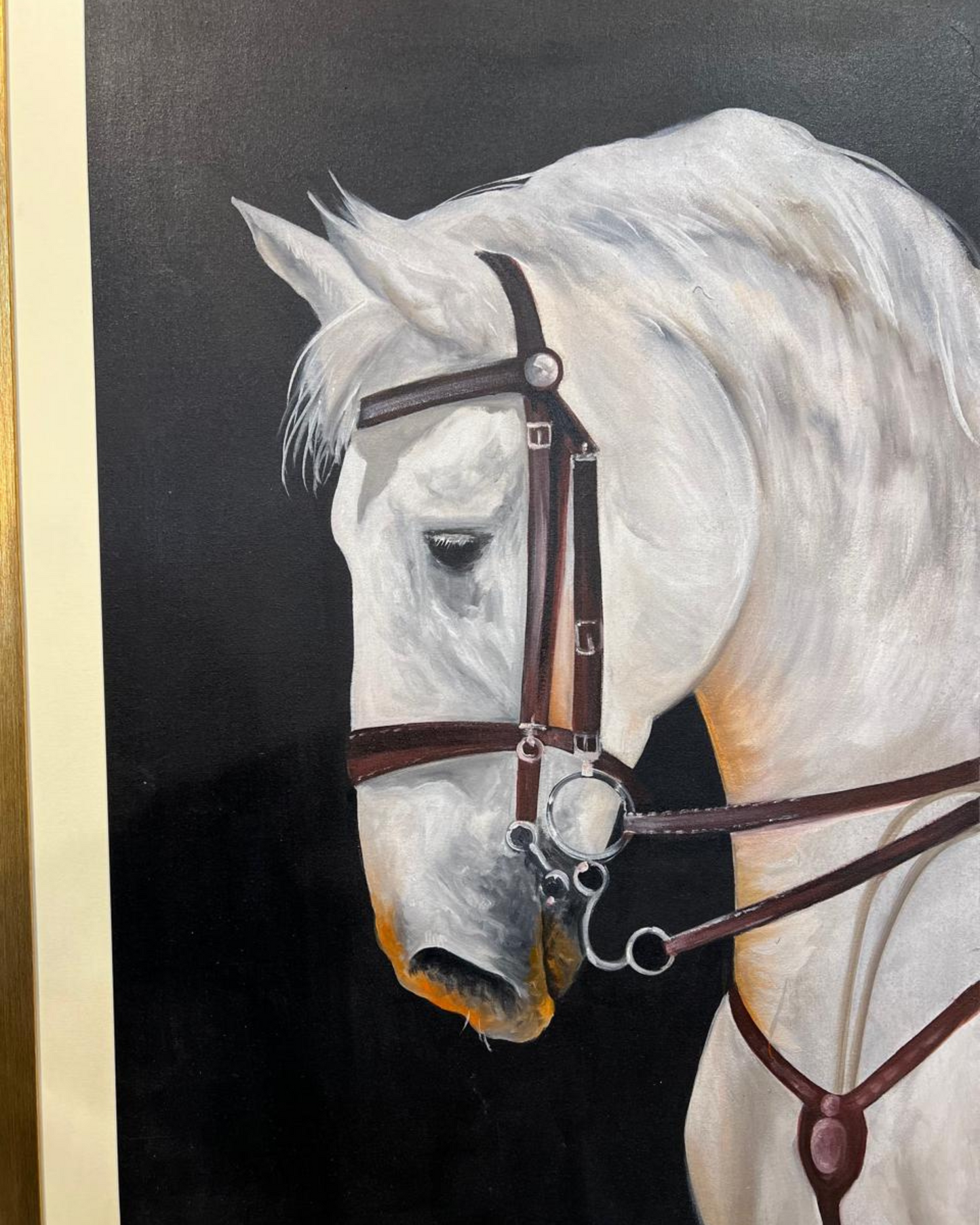 "The Regal Stride – Horse Oil Painting (30x42”)"
