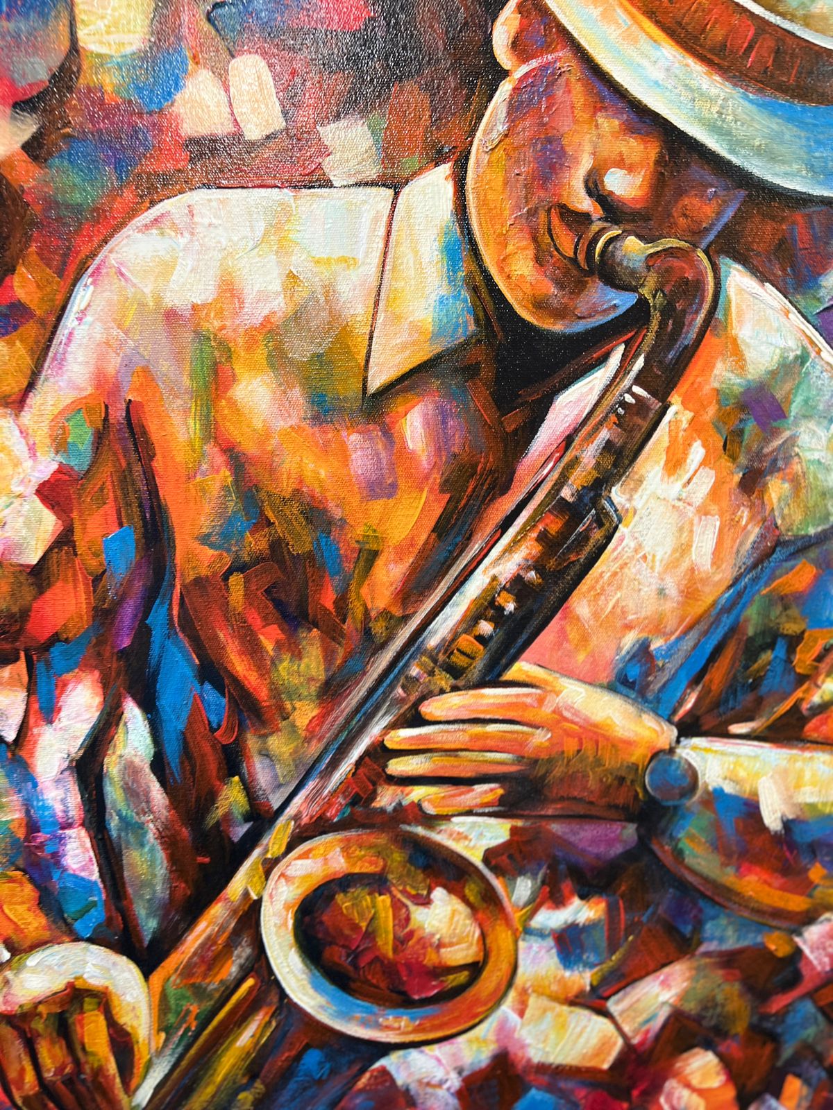Jazz Vibes Wall Art Set (2 Pieces) – 24x36 Inches | Colorful Abstract Music Paintings