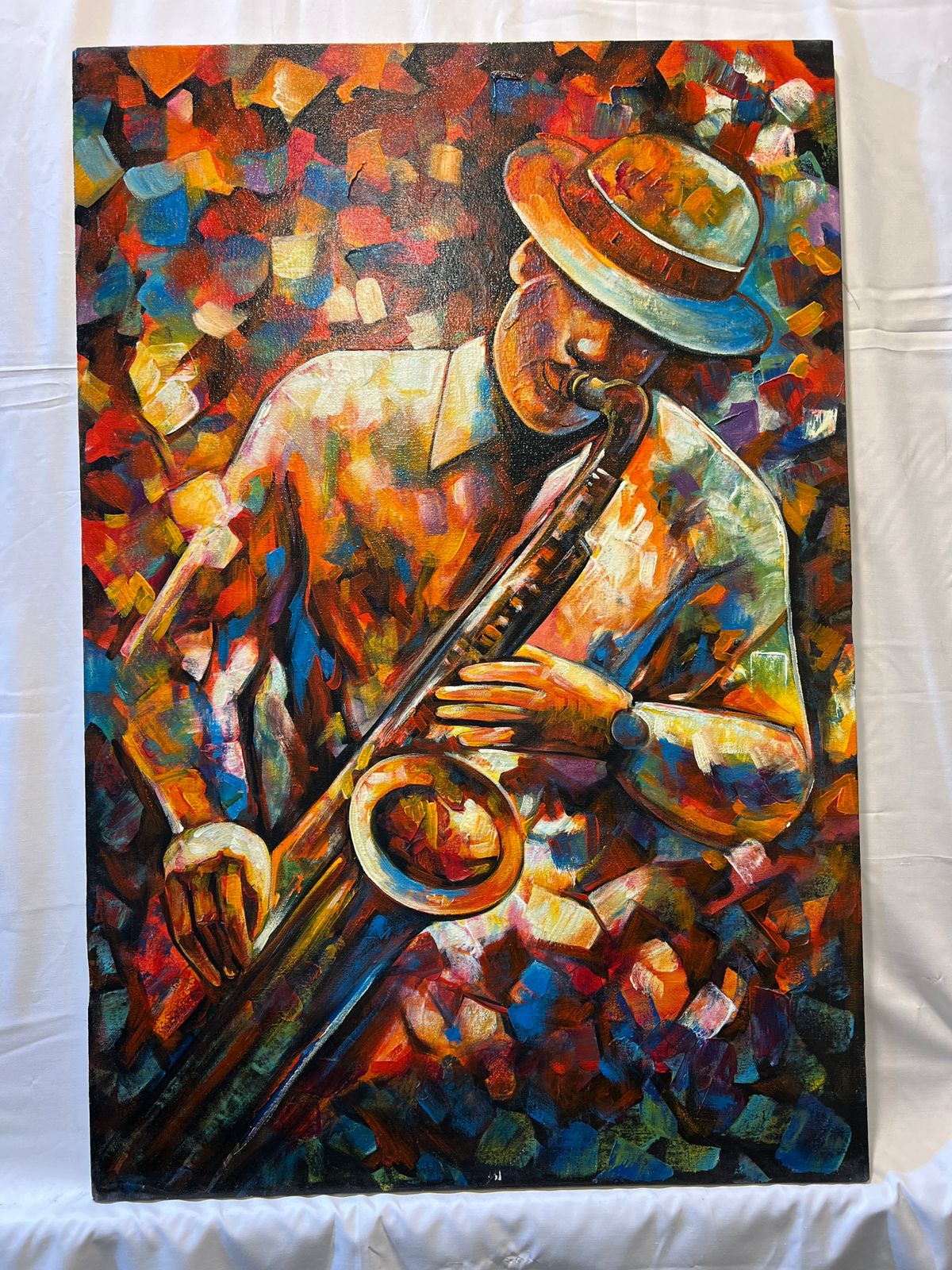 Jazz Vibes Wall Art Set (2 Pieces) – 24x36 Inches | Colorful Abstract Music Paintings