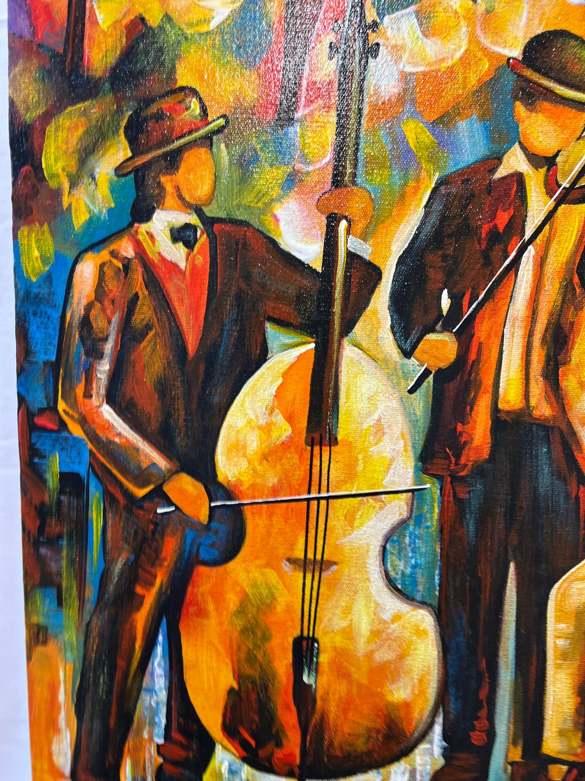 Jazz Vibes Wall Art Set (2 Pieces) – 24x36 Inches | Colorful Abstract Music Paintings