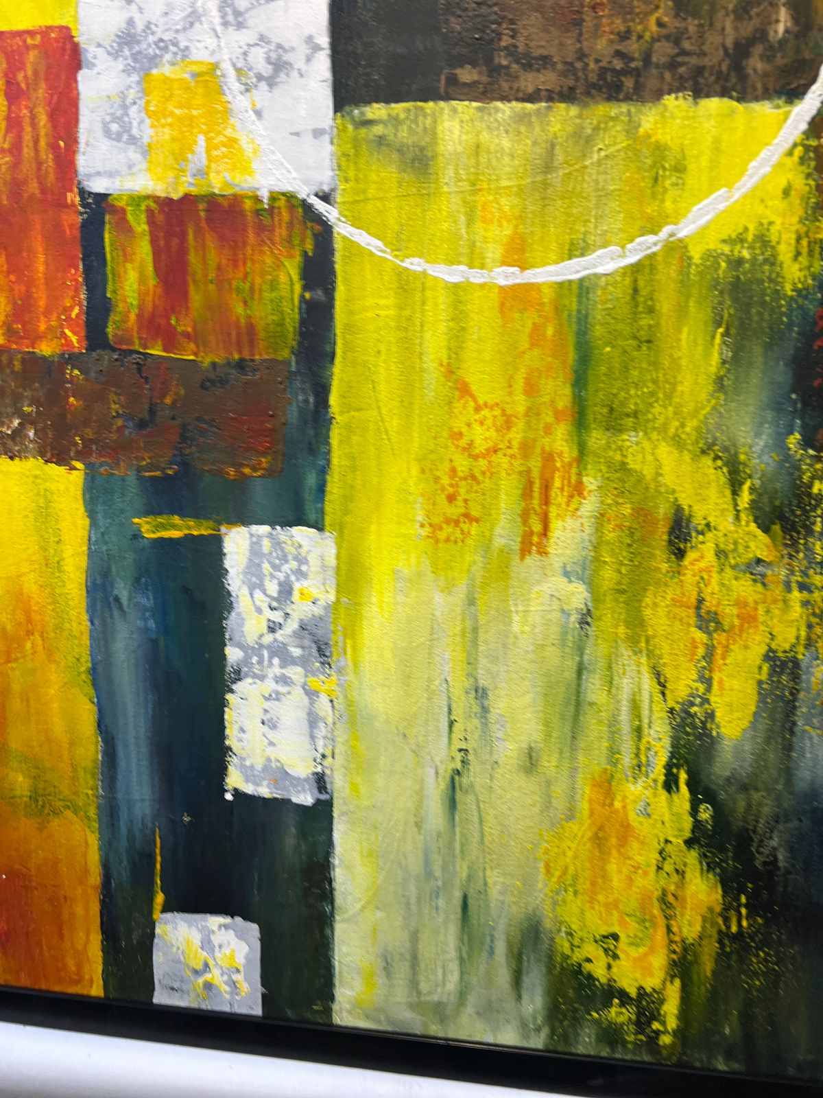 Abstract Geometric Painting – Modern Wall Art (30 x 30 inches)