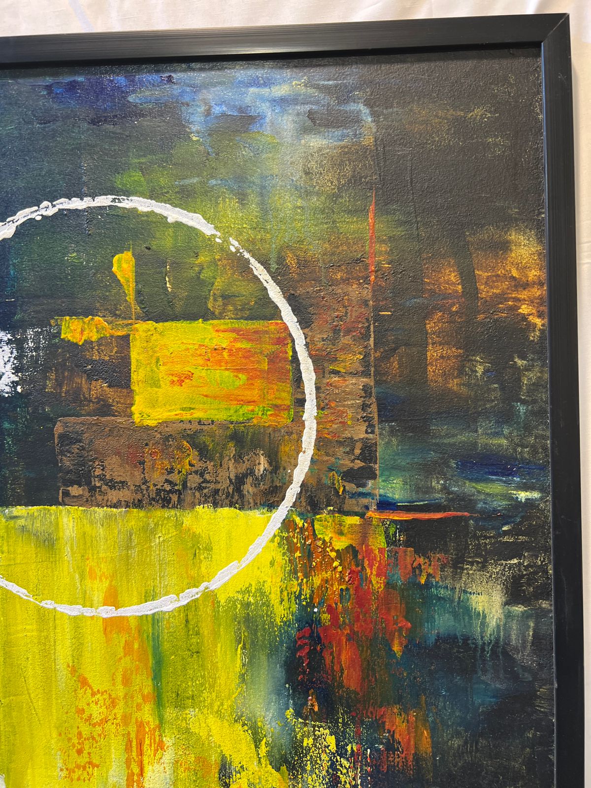 Abstract Geometric Painting – Modern Wall Art (30 x 30 inches)