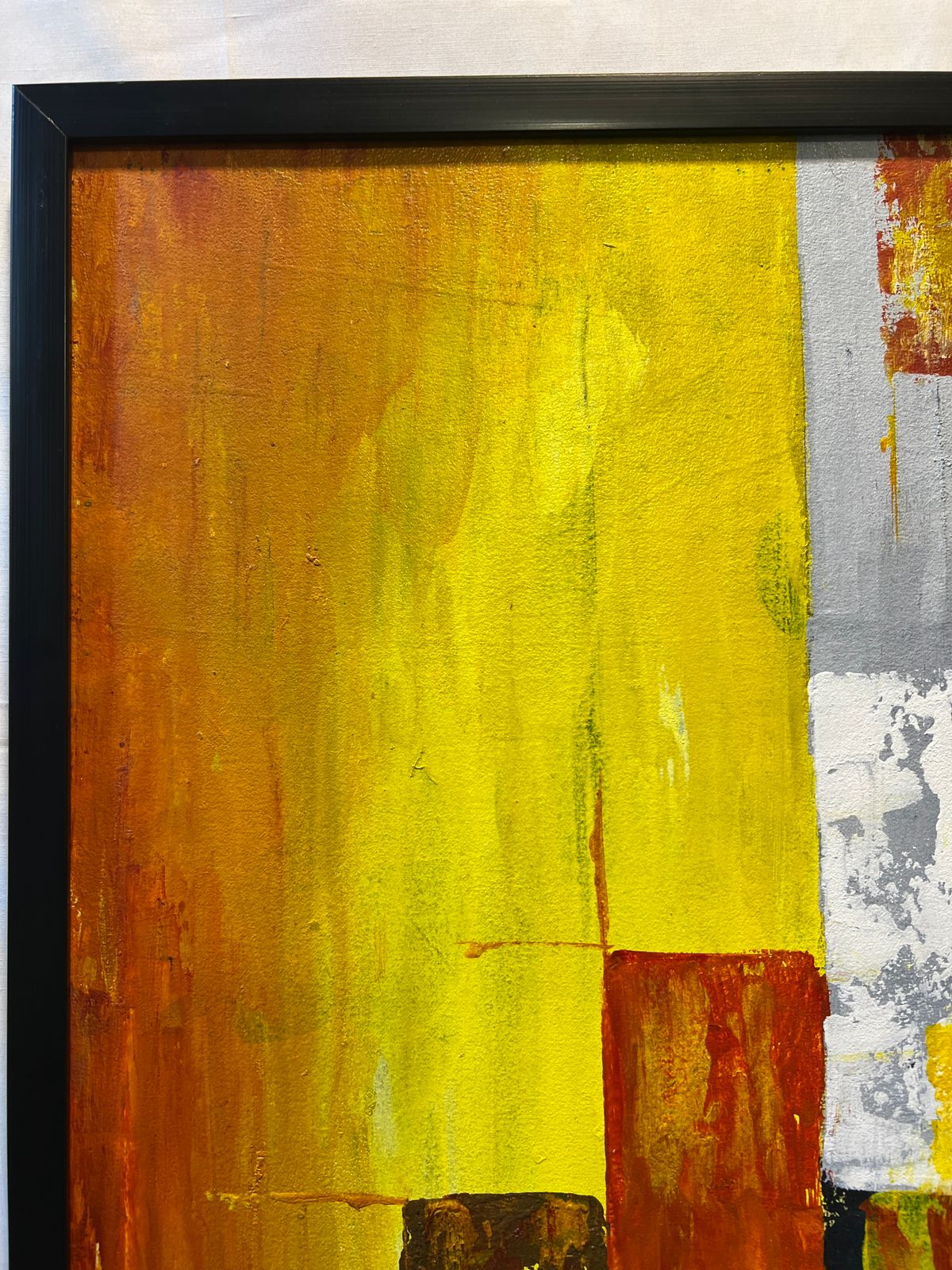 Abstract Geometric Painting – Modern Wall Art (30 x 30 inches)