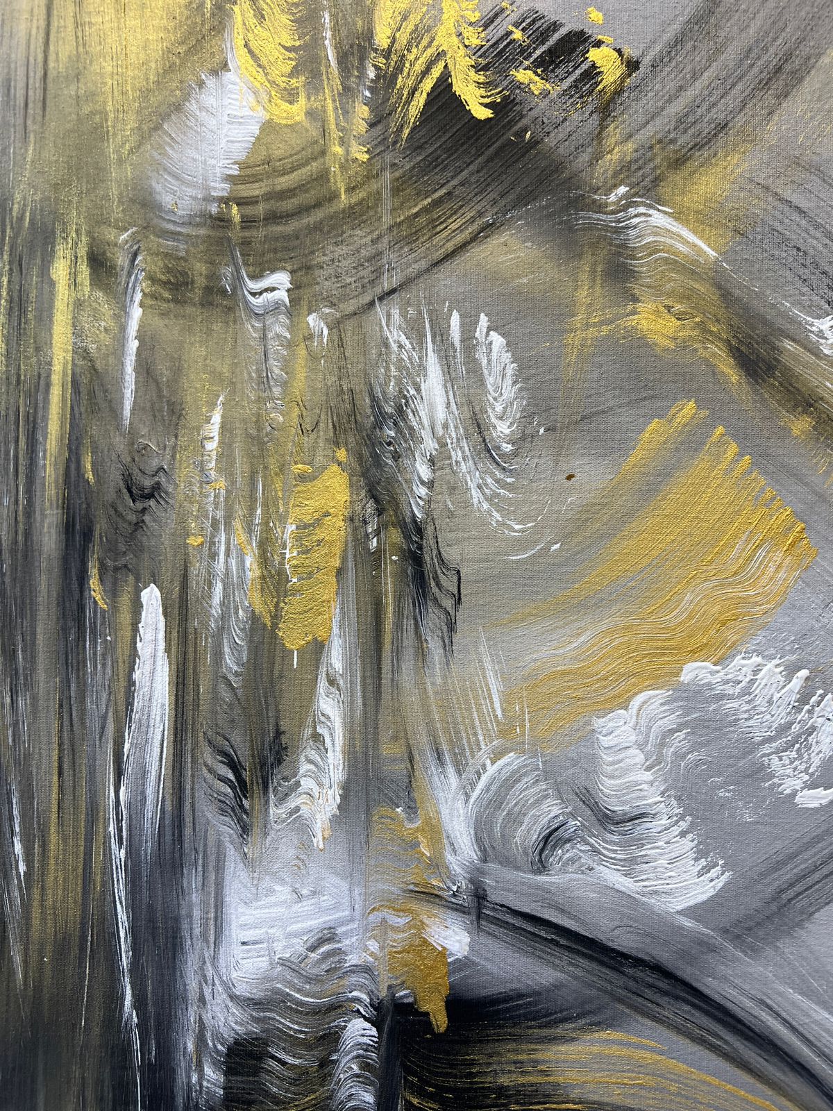 Golden Echo | 24x36 inches | Modern Abstract Painting