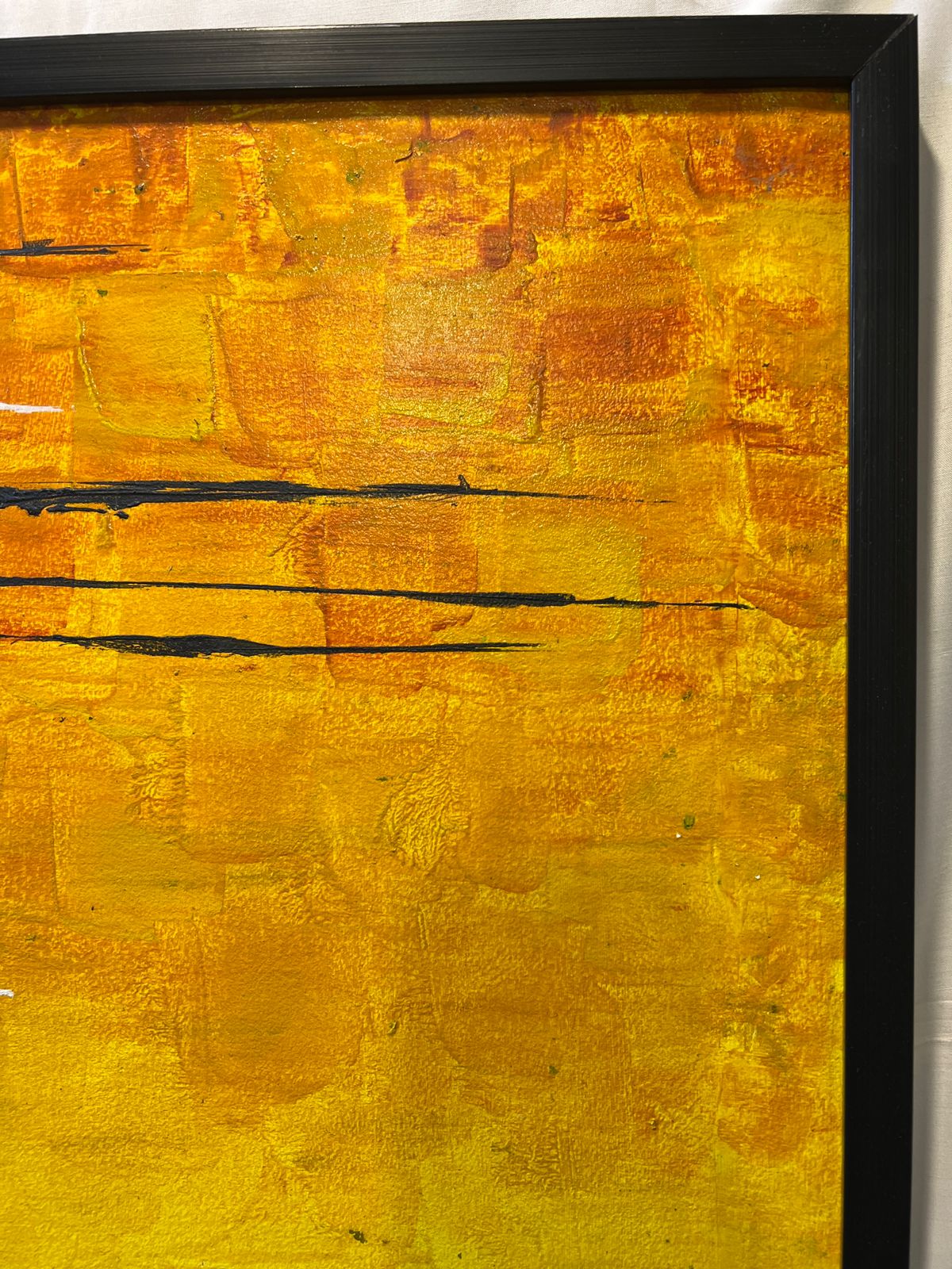 Handmade Oil Painting on Canvas | Abstract Sun Landscape | 24x36 Inches