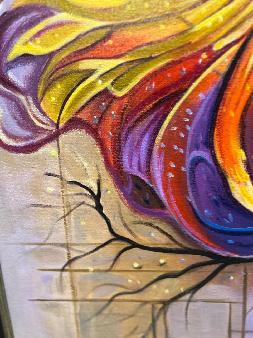 Dancing Soul in Bloom – Handmade Oil Painting 30×42 in