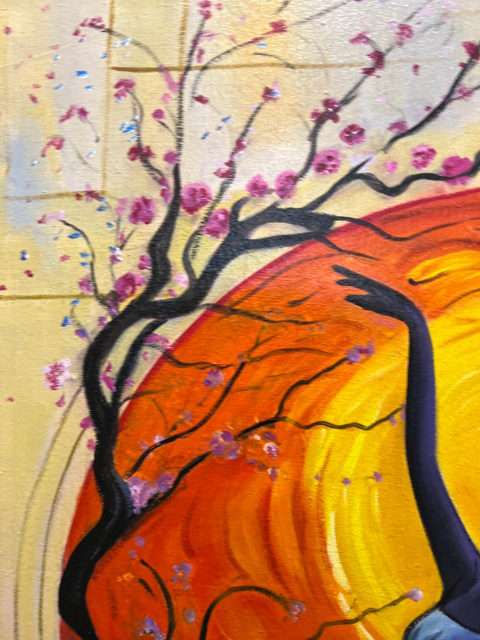 Dancing Soul in Bloom – Handmade Oil Painting 30×42 in