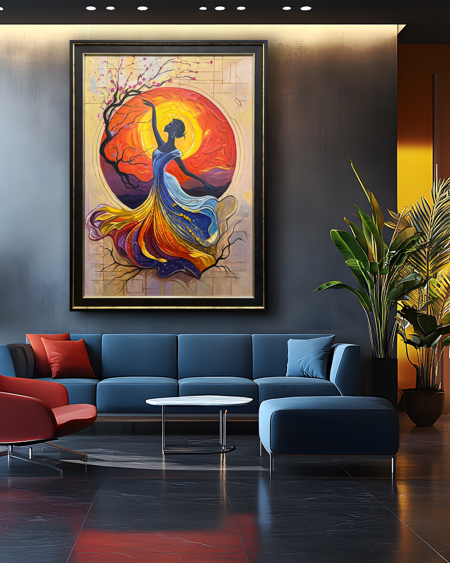 Dancing Soul in Bloom – Handmade Oil Painting 30×42 in