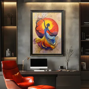 Dancing Soul in Bloom – Handmade Oil Painting 30×42 in